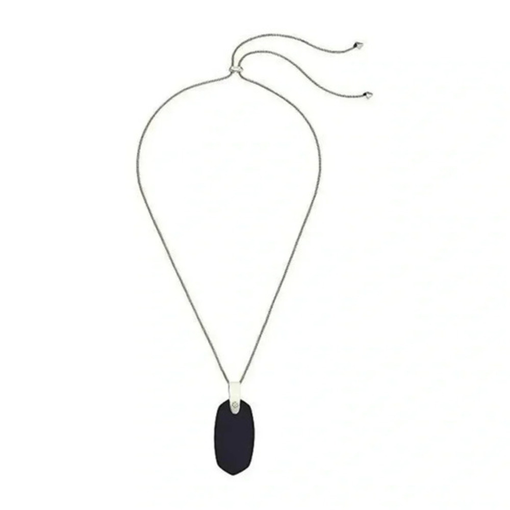NWT Kendra Scott Inez Necklace Gold Black 14k Yellow Gold Plated B307